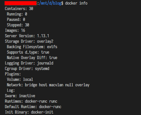 docker info结果